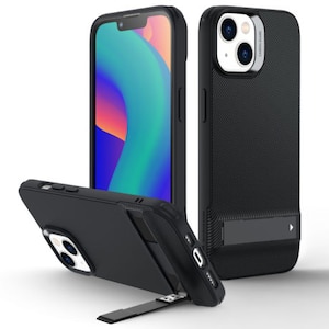 ESR�biPhone 14 Plus�p �L�b�N�X�^���h�t���~���^���[�O���[�h�P�[�X Black�bESR124