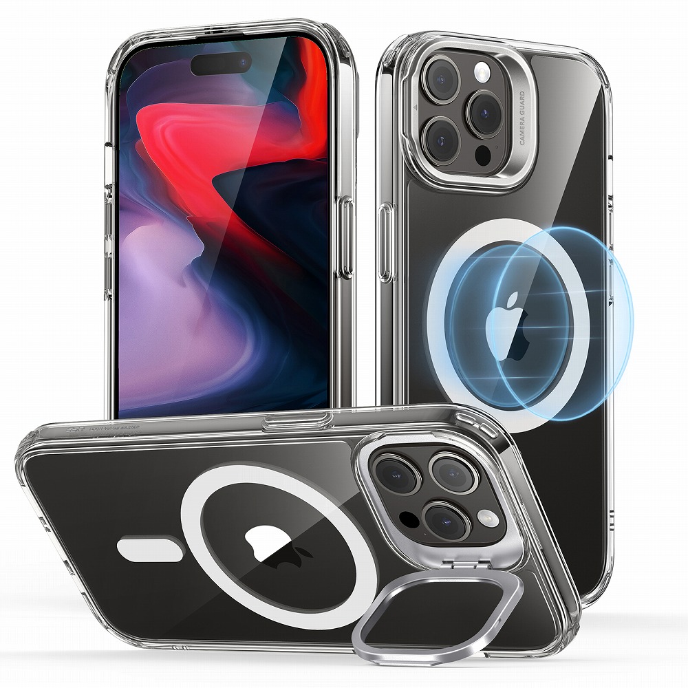 iPhone 15 Pro Max用 MagSafe対応 隠れスタンド付きハイブリッド