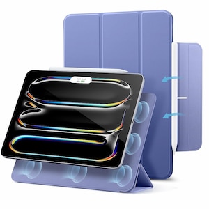 ESR�biPad Pro 11�C���` M4�i2024�j�p �O�܂�X�^���h�P�[�X Rebound Magnetic Lavender�i���x���_�[�j�bESR535