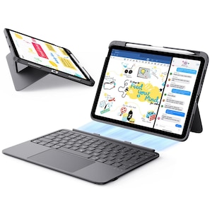 ESR�biPad 11�C���` A16/iPad 10.9�C���`��10����Ή� ���E���L�[�{�[�h�P�[�X�iDark Grey�j�b6B0310401