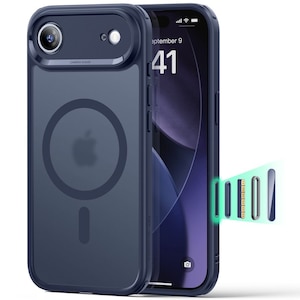 ESR�biPhone Air�p MagSafe�Ή� �J�����R���g���[���t��Classic�n�C�u���b�h�}�O�l�b�g�P�[�X�iFrosted Blue�j�b1A86200401