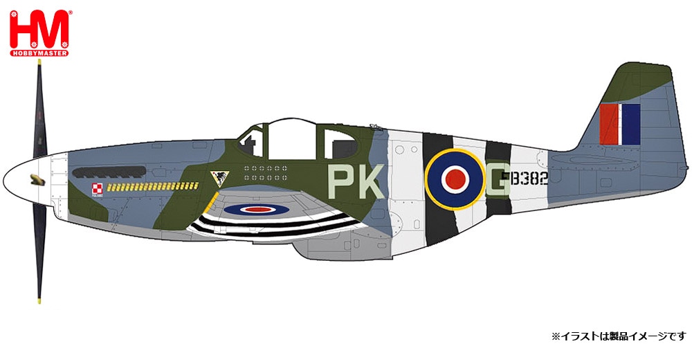 ミニカー　1/48 マスタングMk.III イギリス空軍 第315飛行隊 E・ホルバチェフスキ機  [HA8513] Hobby Master マスタングMk.III（P-51B） イギリス空軍 （亡命