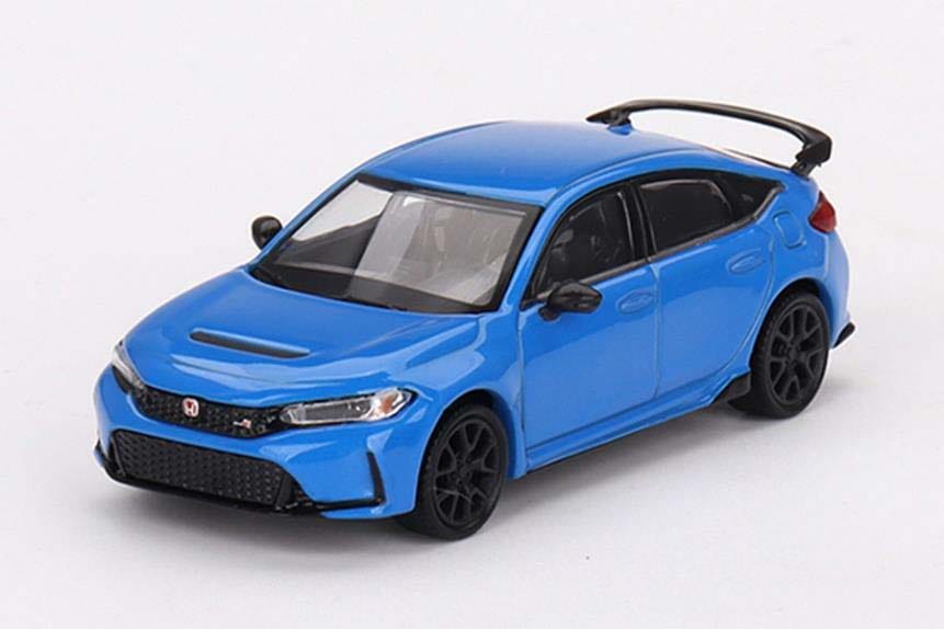 1/64 Honda シビック Type R 2023 ブーストブルーパール(左 1/64 Honda シビック Type R 2023 ブーストブルーパール(左
