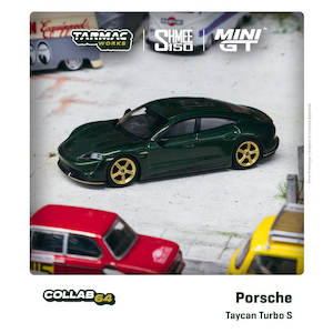 1/64 ポルシェ タイカン ターボ S ミッドナイトグリーン Tarmac Works Shmee 150(右ハンドル)【MGT00274-R】