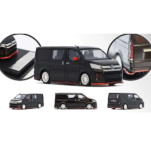 1/64 ダイキャストモデル TOYOTA HIACE 300 カスタムVer.(海外仕様）（ブラックマイカ）【C33126】【在庫処分】
