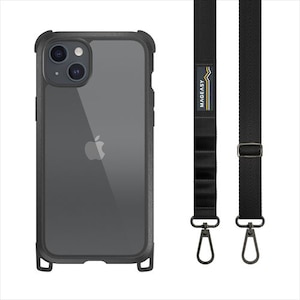MagEasy�biPhone15 Plus�i6.7inch/2��j�p �ϏՌ��P�[�X �X�}�z�V�����_�[�X�g���b�v�t �ČRMIL�K�i�N���A Odyssey+�i���U�[�u���b�N�j�bME_IOBCSPTSL_LE
