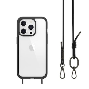 MagEasy�biPhone15 Pro�i6.1inch/3��j�p �ϏՌ��P�[�X �X�}�z�V�����_�[�X�g���b�v�t �ČRMIL�K�i�N���A ROAM+�i�u���b�N�j�bME_IOPCSPTRP_BK