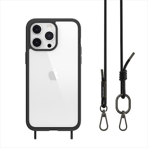 MagEasy�biPhone15 Pro Max�i6.7inch/3��j�p �ϏՌ��P�[�X �X�}�z�V�����_�[�X�g���b�v�t �ČR MIL�K�i �N���A ROAM+�i�u���b�N�j�bME_IOGCSPTRP_BK