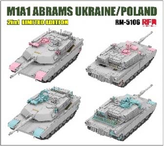 プラモデル　1/35 M1A1 エイブラムス ウクライナ /ポーランド軍w/コンタークト1 ERA 2 in 1 [RFM5106] 1/35 M1A1 エイブラムス ウクライナ/ポーランド軍 w