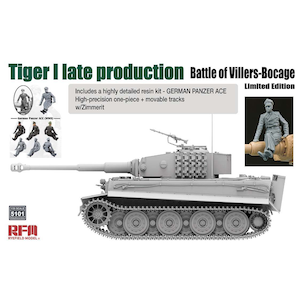 1/35 ティーガーI 後期型(ヴィレル・ボカージュの戦い)w/ツィンメリット ＆ドイツパンツァーエース【RFM5101】