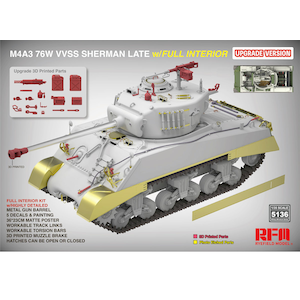 1/35 M4A3 シャーマン 76W VVSS後期型w/フルインテリアグレードアップ版【RFM5136】【在庫処分】