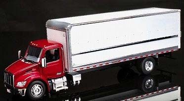 ミニカー　1/32 ピータービルト 536 シュープリーム シグネチャー バン(レッドキャブ×ホワイトボディ) [71106] 1/32 ピータービルト 536 シュープリーム シグネチャー バン