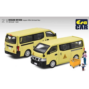 1/64 Nissan Nv 350（Japan Mini School Bus) 幼児バス　バギーフィギュア付【NS22NV2101】