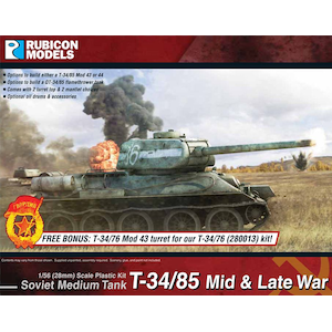 1/56 WWII ソ連軍 T-34/85（1943,1944年製、OT-34/85)【RB0021】
