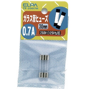 �d�k�o�`�b�K���X�ǃq���[�Y 30mm 250V 0.7A�bTF-2007H