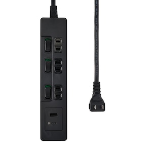 �d�k�o�`�b�ʃX�C�b�`�t��USB�^�b�v(3��/2m/USB A�~1�AC�~1�j �u���b�N�bWLK-E3222UC(BK)