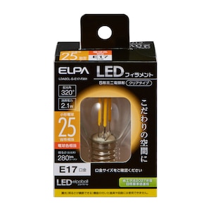 �d�k�o�`�b�t�B�������gLED�d�� S�^�~�j���` 25W����/280lm(�d���F����) �N���A�y1�z�bLDA2CL-G-E17-F201