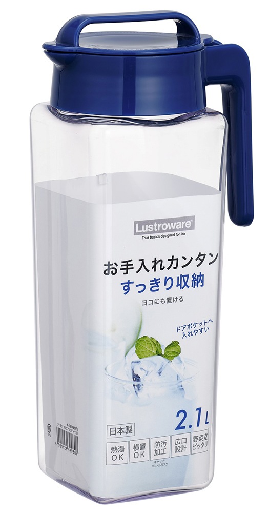 タテヨコスクエアピッチャー 2.1L ホワイト | 岩崎工業 | K
