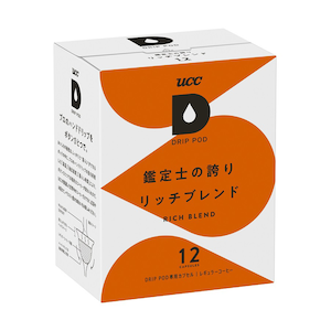 ＵＣＣ｜ドリップポッド　リッチブレンド　12個入｜ﾘﾂﾁﾌﾞﾚﾝﾄﾞ12P