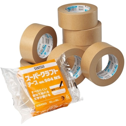 スーパークラフトテープ NO.504NS 幅38mm×50m(ダンボール色)1巻 | 積水