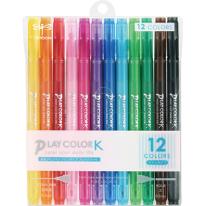 トンボ鉛筆｜水性マーキングペン プレイカラーK 12色セット｜GCF-011