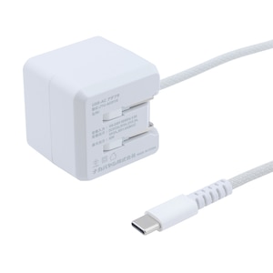 ナカバヤシ｜GaN 30W PD充電器 Type-Cケーブル一体型 1m （ホワイト）｜JYU-AC0110W