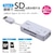 ナカバヤシ｜変換アダプタ機能付 USB2.0 Type-C SD・microSDカードリーダー・ライター（ホワイト）｜CRW-CSD90W
