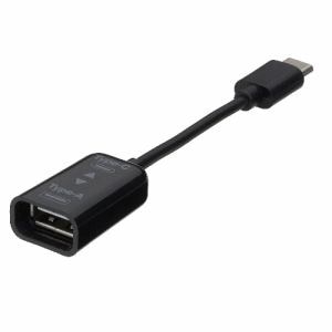 �i�J�o���V�bUSB2.0 A-C�ϊ��P�[�u�� 10cm (�u���b�N)�bZUH-CAR201BK