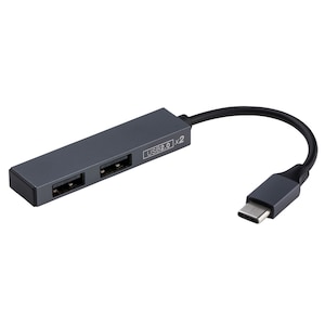 �i�J�o���V�b�A���~�ɔ�USB�n�u  USB2.0 Type-C 2�|�[�g�ϊ��n�u  �i�O���[�j�bUH-C2562GY