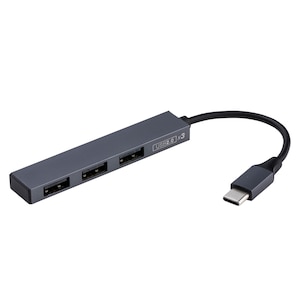 �i�J�o���V�b�A���~�ɔ�USB�n�u USB2.0 Type-C 3�|�[�g�ϊ��n�u (�O���[)�bUH-C2573GY
