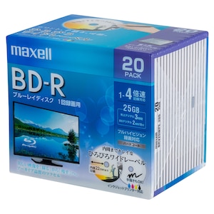 �}�N�Z���b4�{���Ή�BD-R 20���p�b�N�@25GB �z���C�g�v�����^�u���bBRV25WPE.20S