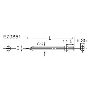 �p�i�\�j�b�N�b�h���C�o�[�r�b�g(-)6.35�~50(2�{)�bEZ9851