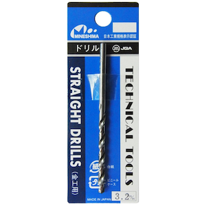 ミネシマ｜単品ドリル刃1本入り 3.2mm【L-10】｜ﾐﾈ L10 ﾄﾞﾘﾙﾊﾞ3.2mm