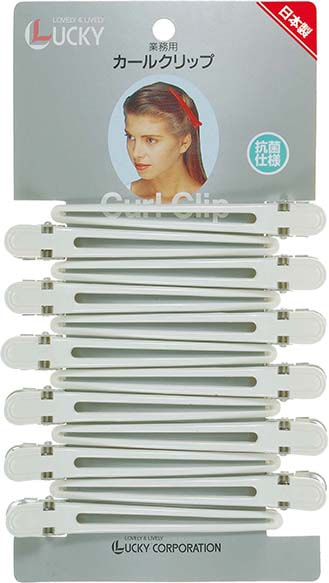 ヘアクリップLL 12P（ホワイト） | ラッキーウィンク | C