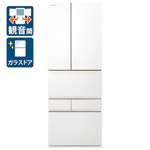 東芝｜643L 6ドア冷蔵庫（フロストホワイト）｜GR-Y640XFS-TW