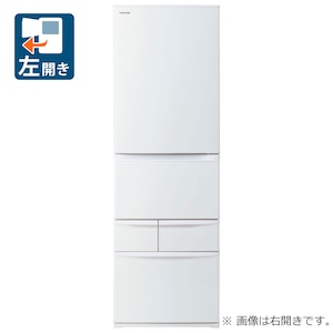 東芝｜411L 5ドア冷蔵庫（マットホワイト）【左開き】｜GR-W41GKL-WU