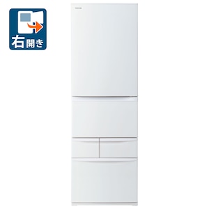 東芝｜411L 5ドア冷蔵庫（マットホワイト）【右開き】｜GR-W41GK-WU