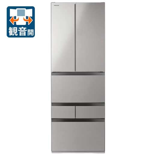 462L 6ドア冷蔵庫（シフォングレー） | 東芝 | GR-A460FK(EH) | Joshin