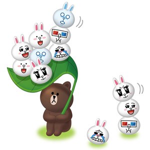 Line Town つめちゃう かおコロフィギュア コニーセット Joshin Webショップ 通販 タカラトミー Line Town ツメチャウカオコロフィギュア コニー