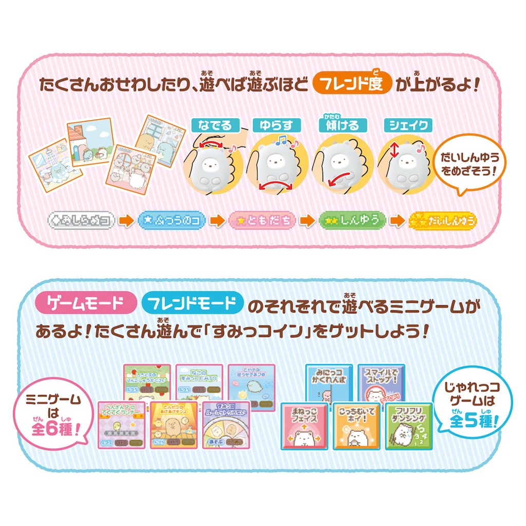 参考画像、商品ではありません すみっコぐらし なでて!あるいて!チェンジでおせわ! すみっ