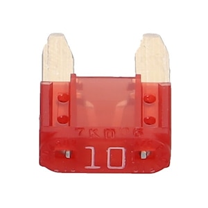 ミニ平型ヒューズ　10A 約 11×16×4mm 10A×5個入