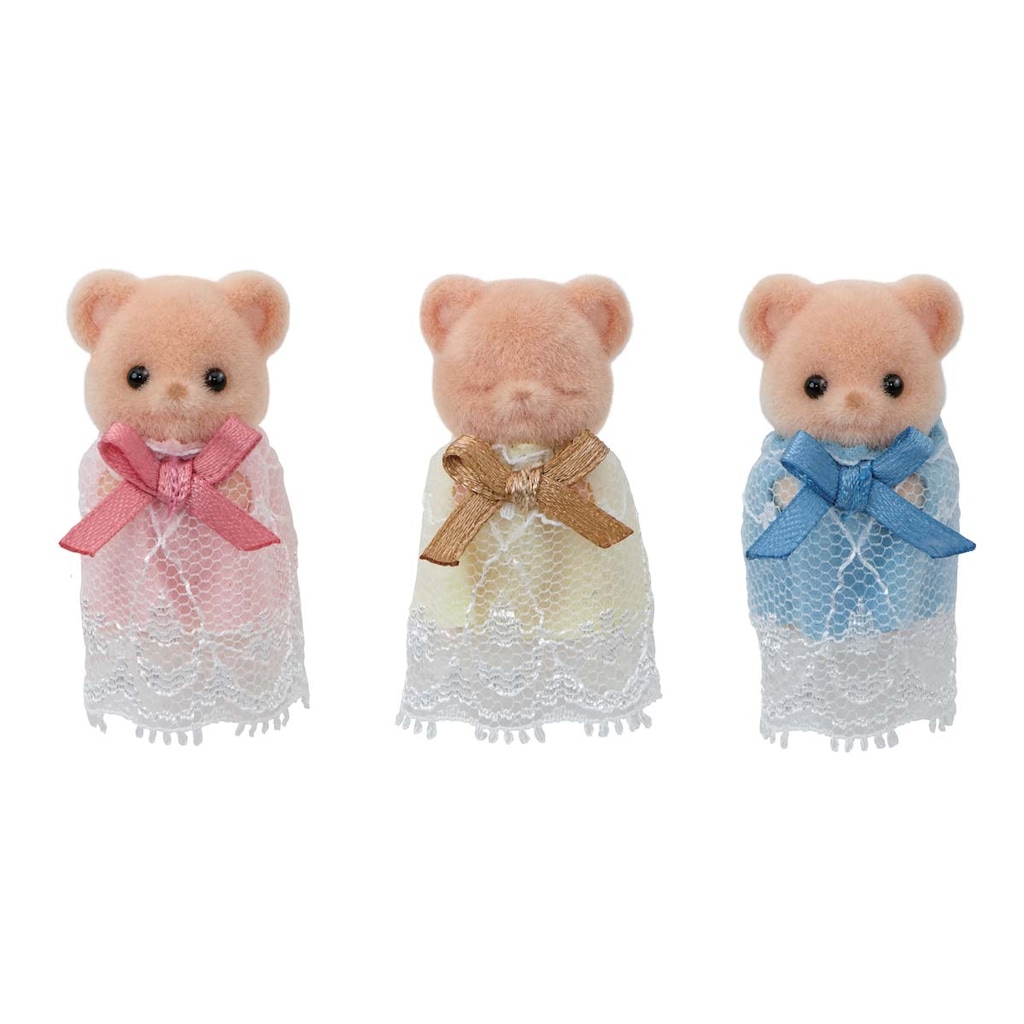 くまちゃん  シルバニアファミリー ビスケットクマのみつごちゃん すこやか