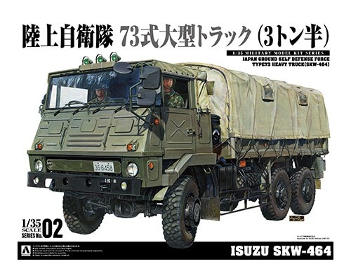 1/35 ミリタリーモデルキット No.2 73式大型トラック(SKW-464