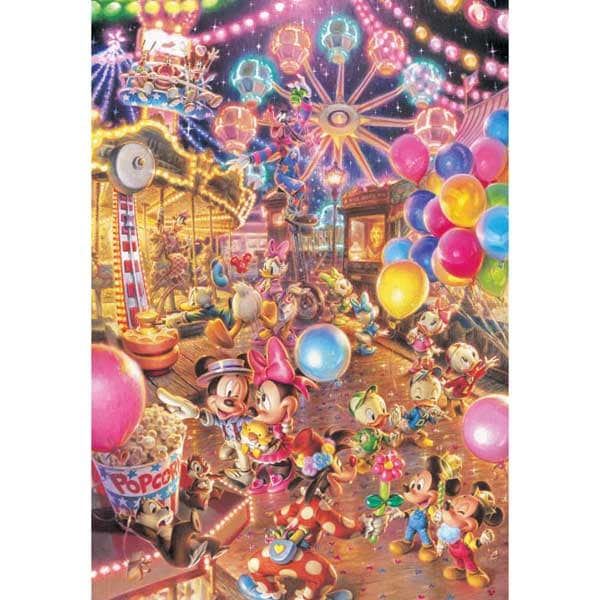 【完成品】4000ピース　ミッキー&ミニー　高さ146cm プチパリエクリア ラブリー・リース＜ミニーマウス