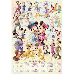Mickey＆Friends（2021年カレンダージグソーパズル） 1000ピース【D-1000-070】
