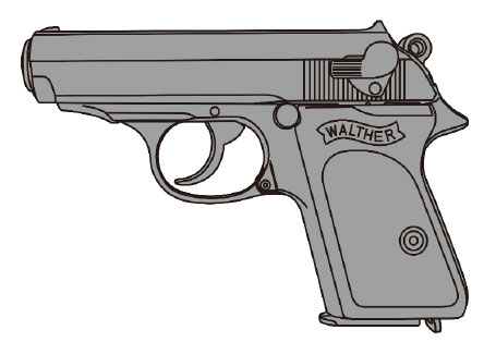 ワルサーPPK 初期型 WディープブラックABS【組立キット