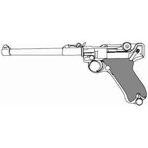 マルシン工業｜LUGER P-08 8インチ ランゲラウフ チェッカー木製グリップ｜LUGER P-08 8ｲﾝﾁﾗﾝｹﾞﾗｳﾌﾁｪｯｶｰﾓｸｾｲ