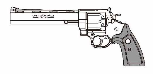 COLT ANACONDA 8インチ ブラックヘビーウエイト ウォールナット