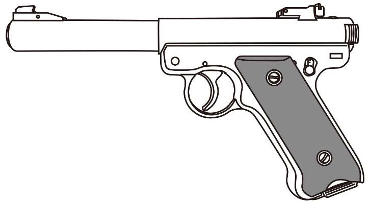 6mm 固定スライド式ガスガン Mk1 ブルバレル シルバーABS【対象年令 18