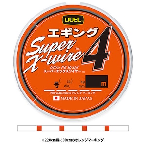 DUEL�b�X�[�p�[�G�b�N�X���C���[ 4 �G�M���O 200m(0.6��/12lb) �z���C�g�I�����W�}�[�L���O�bH4625-WOM